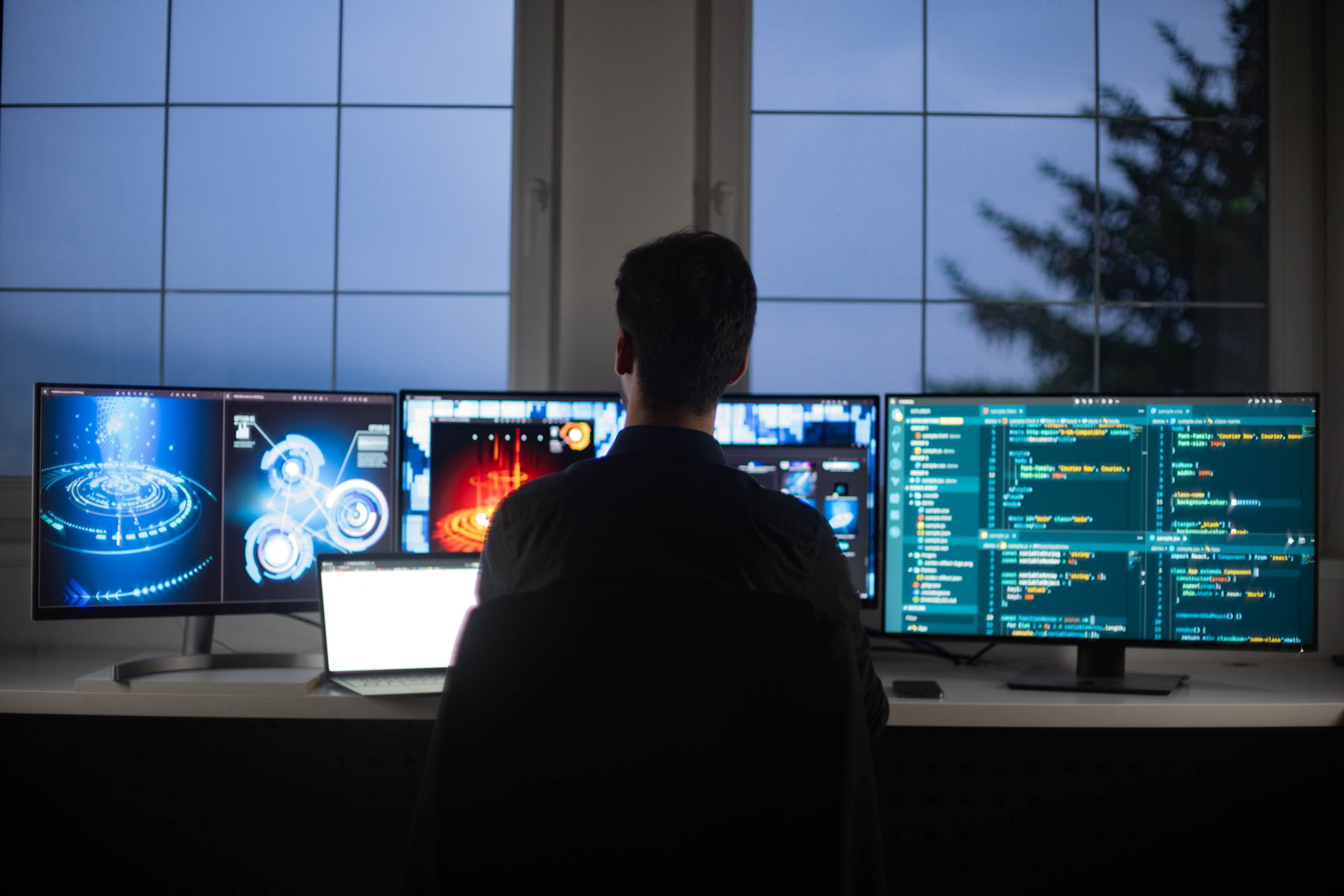 Person working with systems