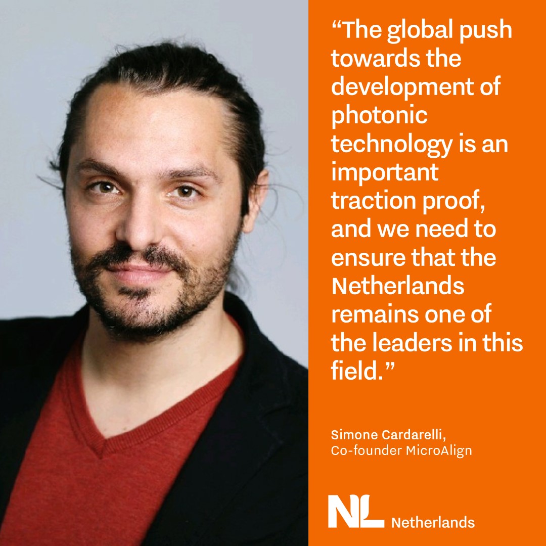 quote text “The global push towards the development of photonic technology is an important traction proof, and we need to ensure that the Netherlands remains one of the leaders in this field.”